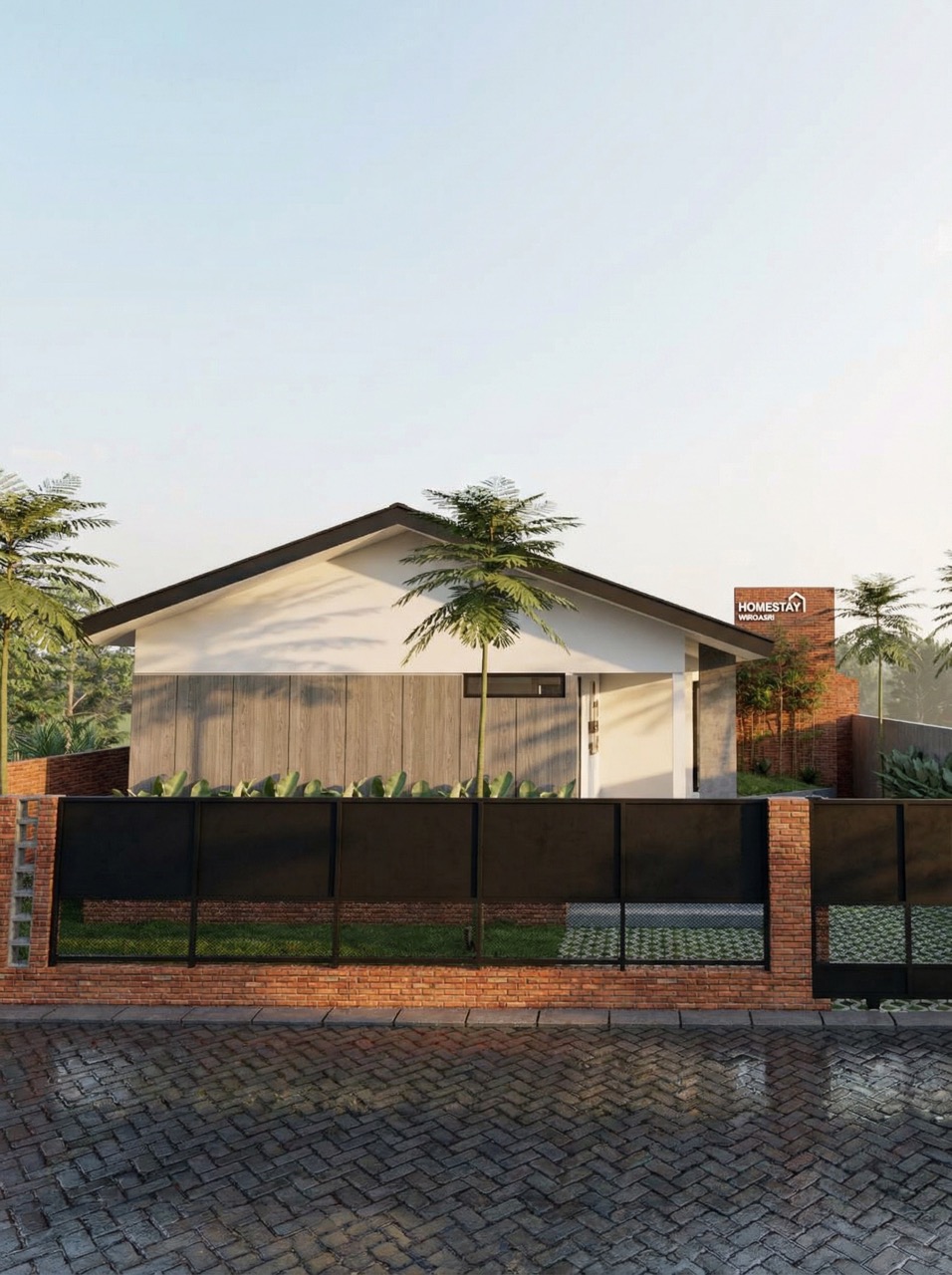 Desain Villa Industrial Minimalis di Jogja