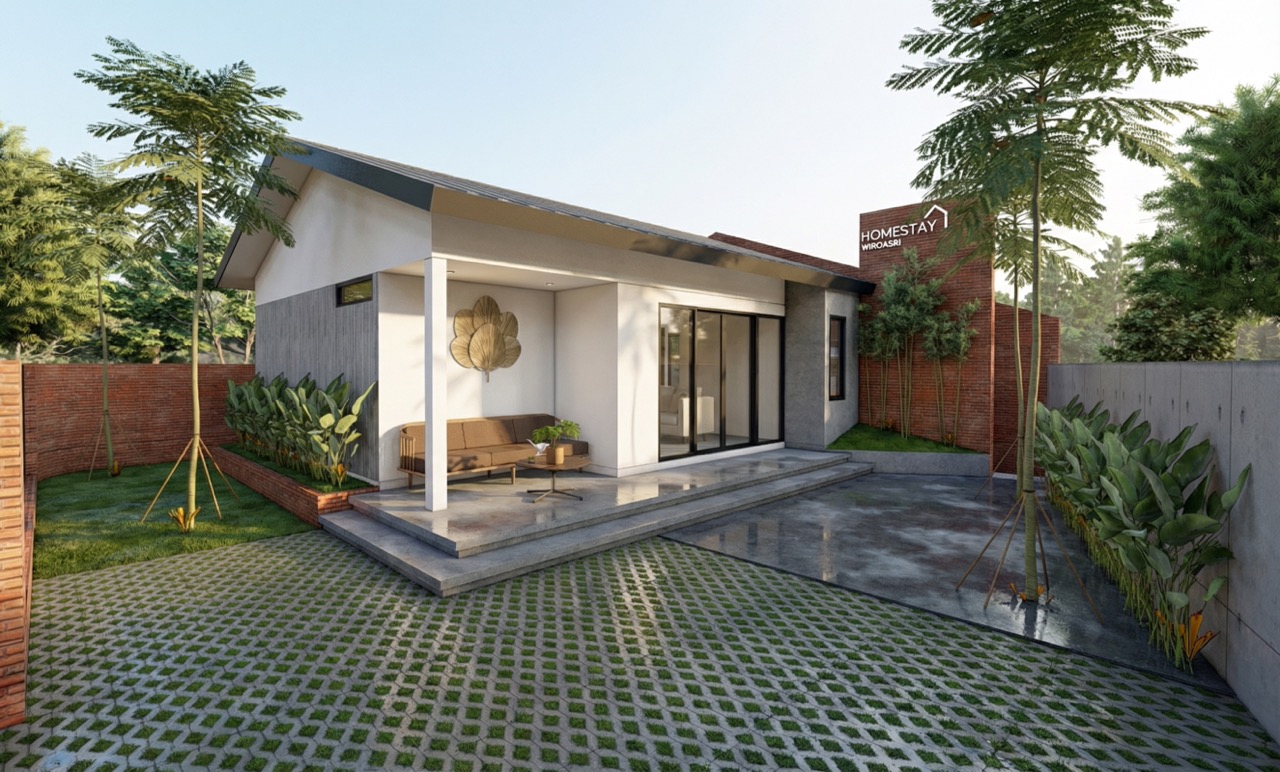 Desain Villa Industrial Minimalis di Jogja