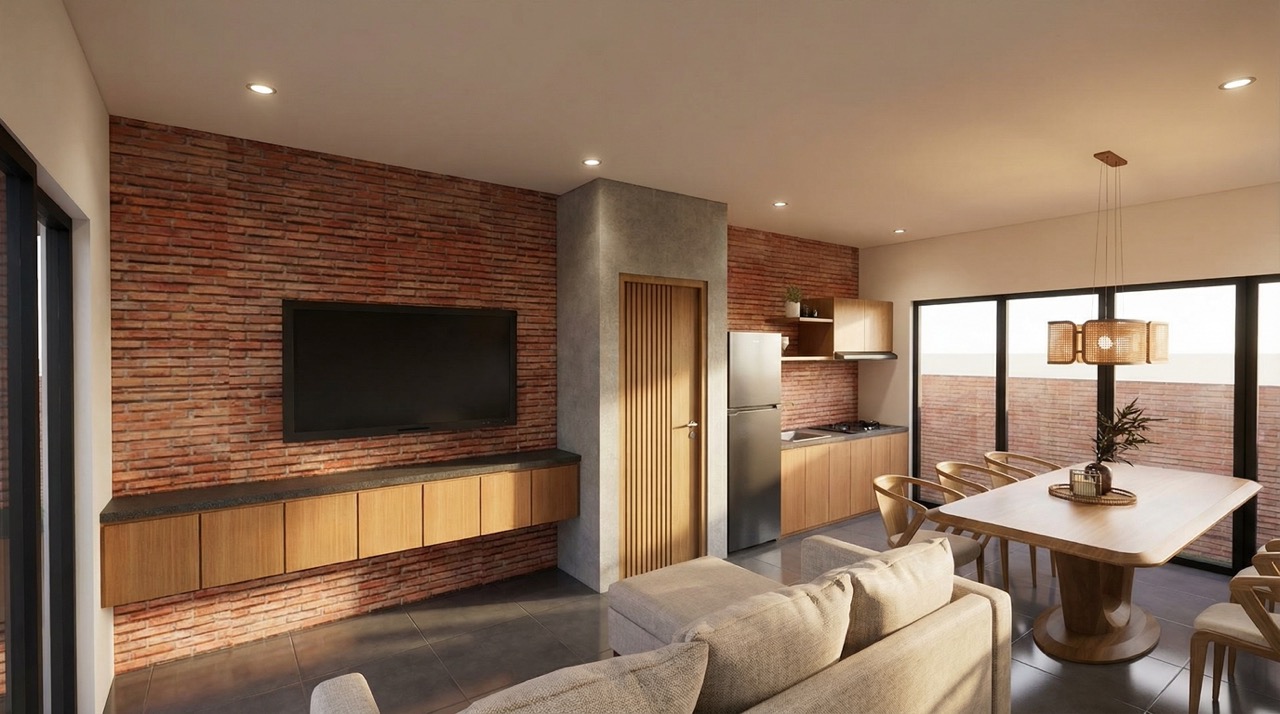 Desain Villa Industrial Minimalis di Jogja