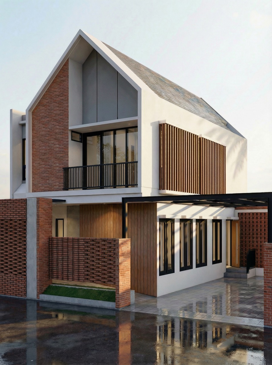 Desain Rumah Scandinavian Industrial di Jogja